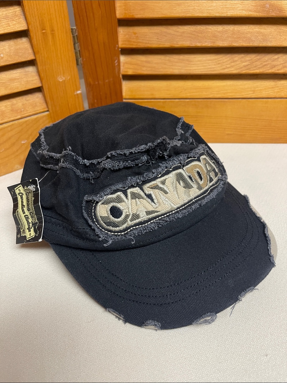 Distressed "Canada" Black Hat